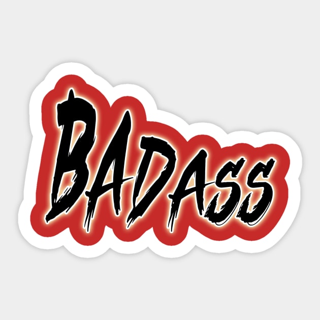 Badass man Sticker by focusLBdesigns